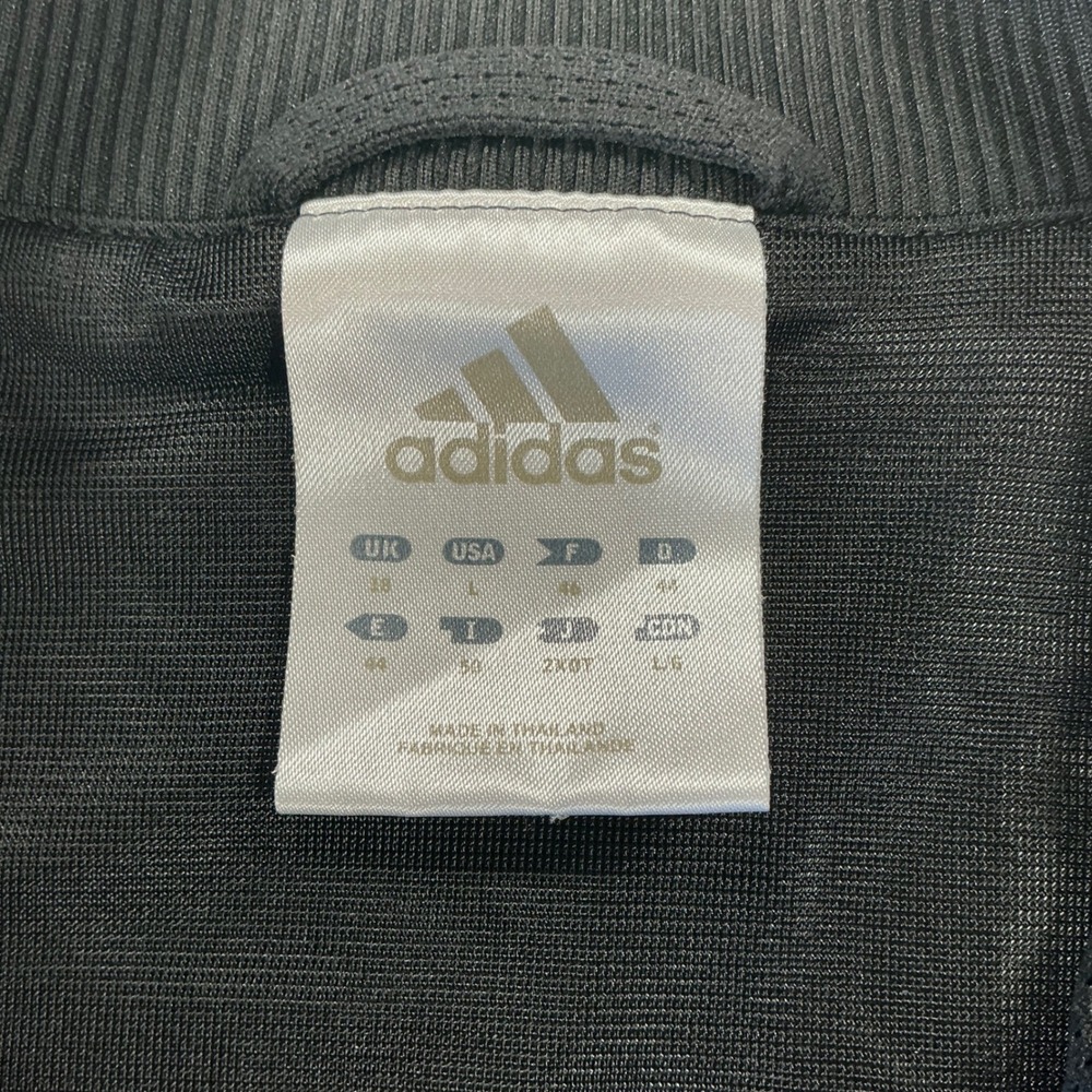 Adidas Womens Track Jacket Black White Mint Green Stripe Full Zip Mesh A02001 - Picture 2 of 7